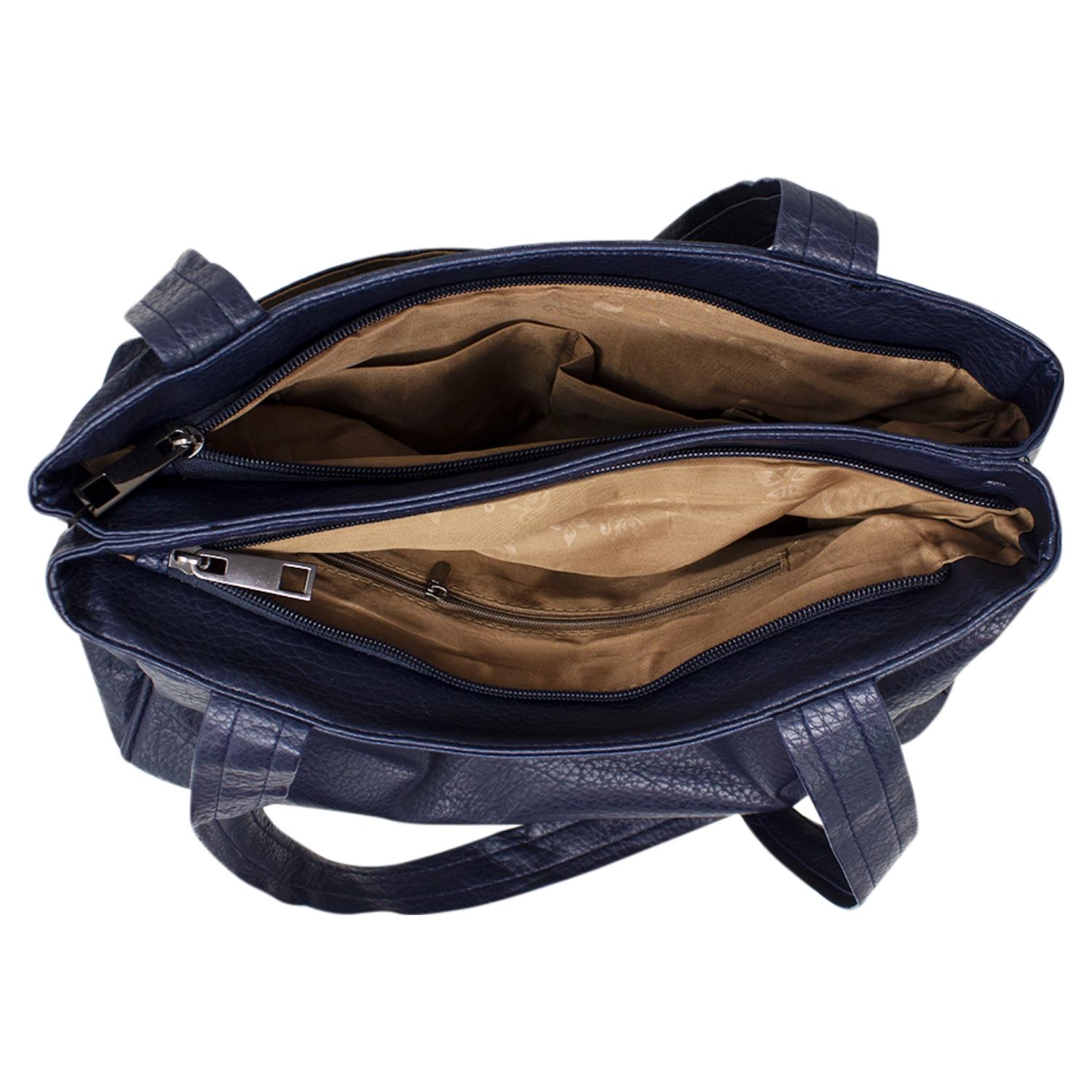 Ladies Shoulder Bag with Organised Pockets Multi Compartments Women Work Handbag - Picture 9 of 27