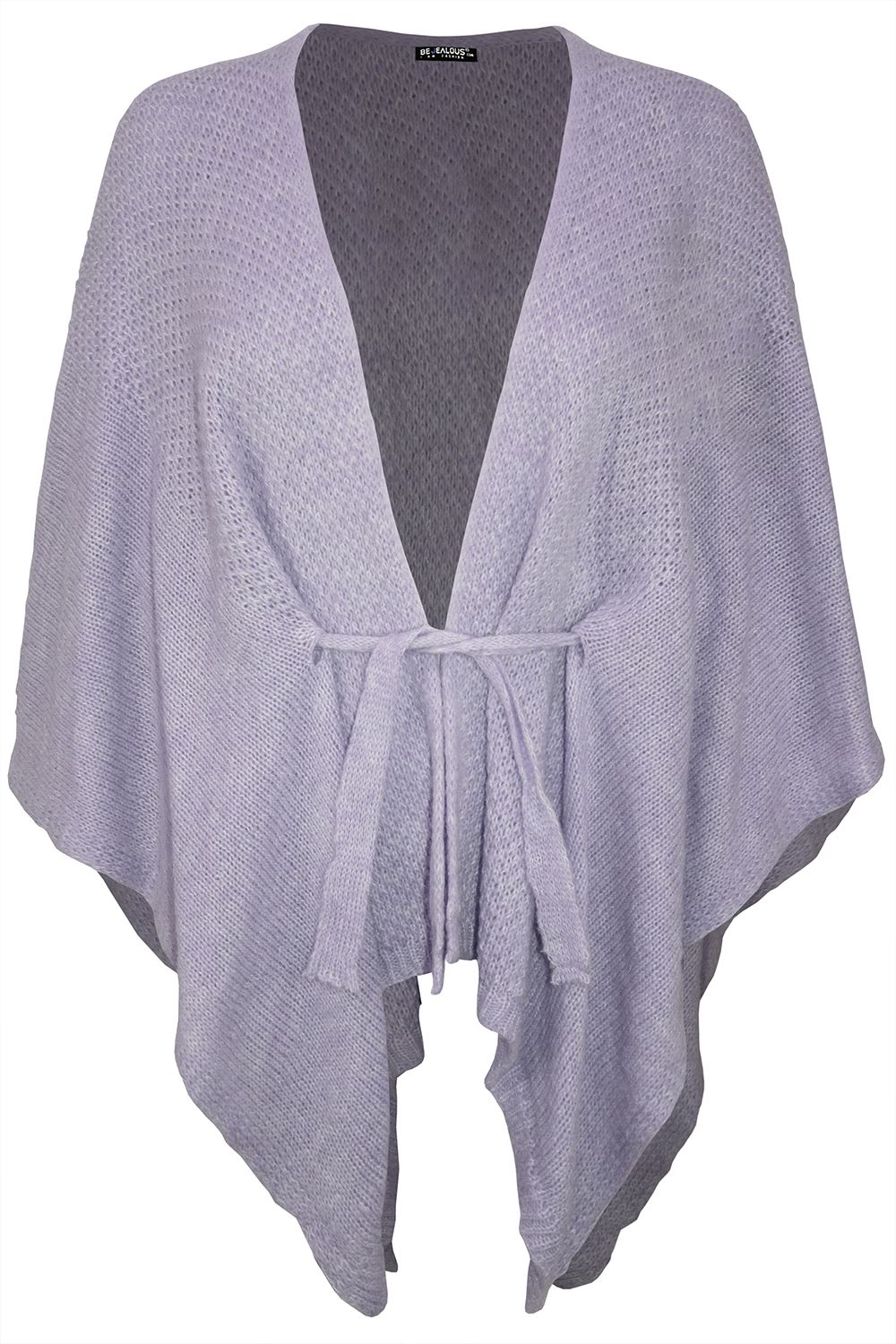 Women Cape Cardigan Knit Top Batwing Waterfall Open Front Loose Poncho