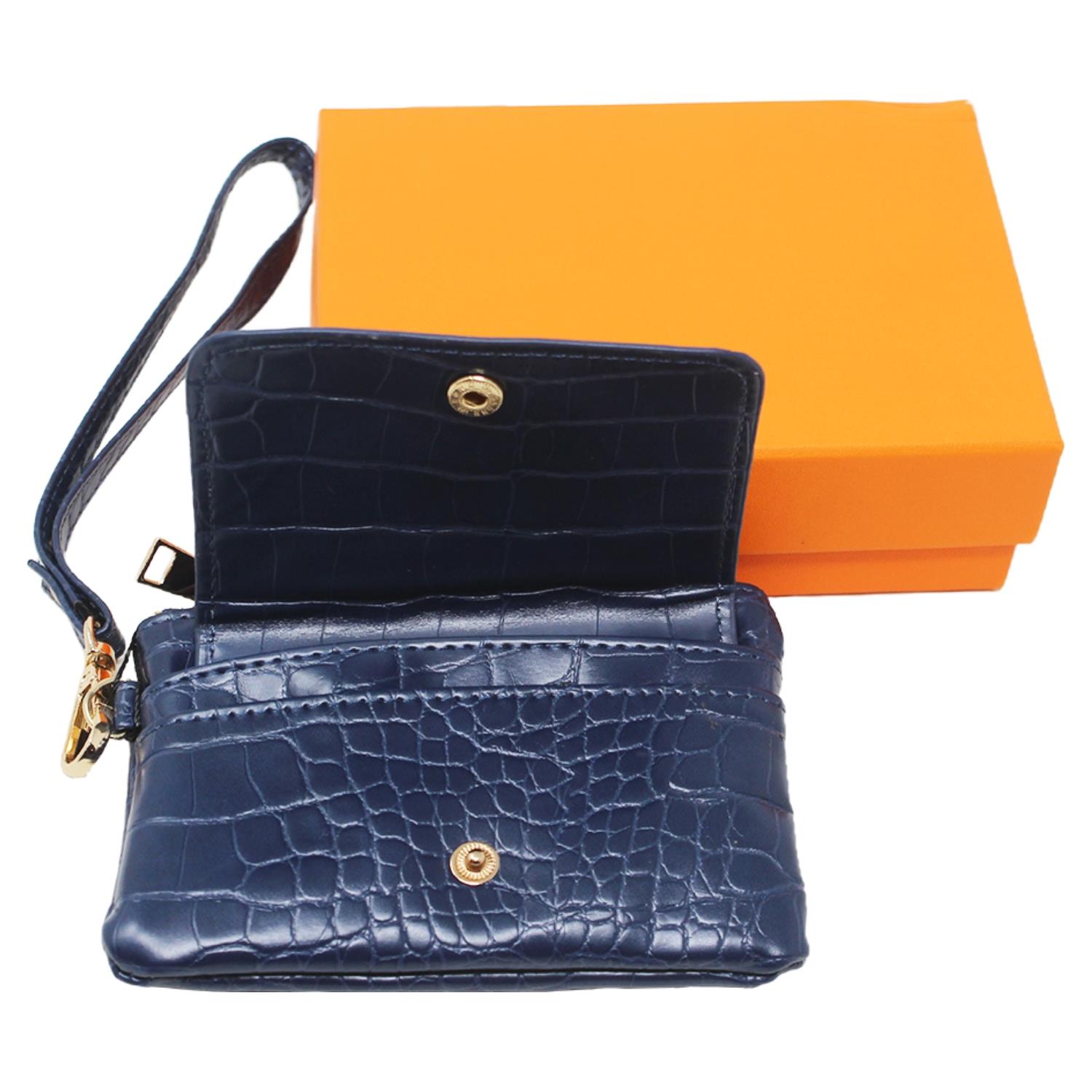 Stylish Womens Zipped Card Holder Pouch with Hand Strap Durable Everyday Wallet - Picture 14 of 29