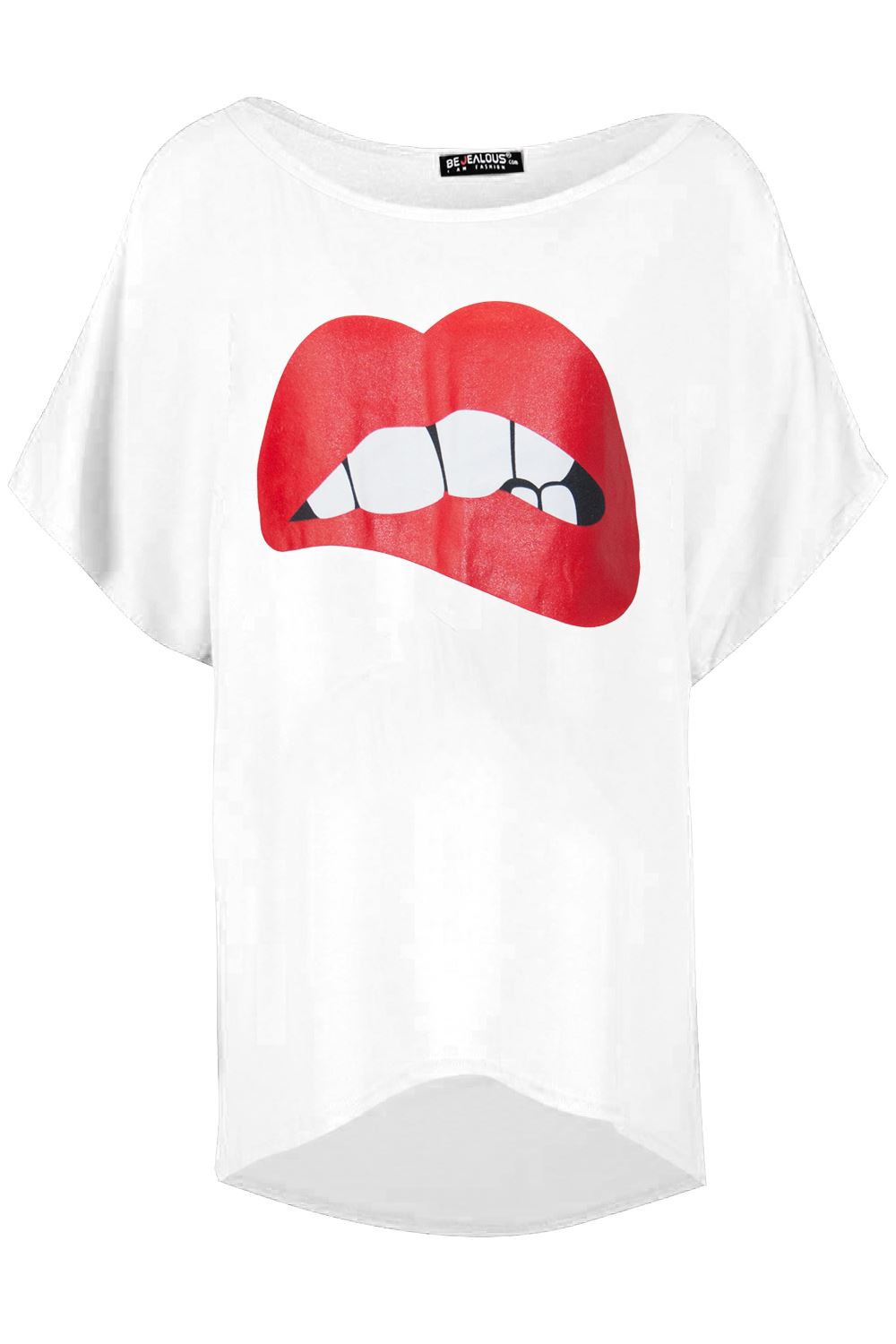 Ladies Los Angeles Off Shoulder Bardot Baggy T Shirt Women Batwing Lagenlook Top - Picture 46 of 65