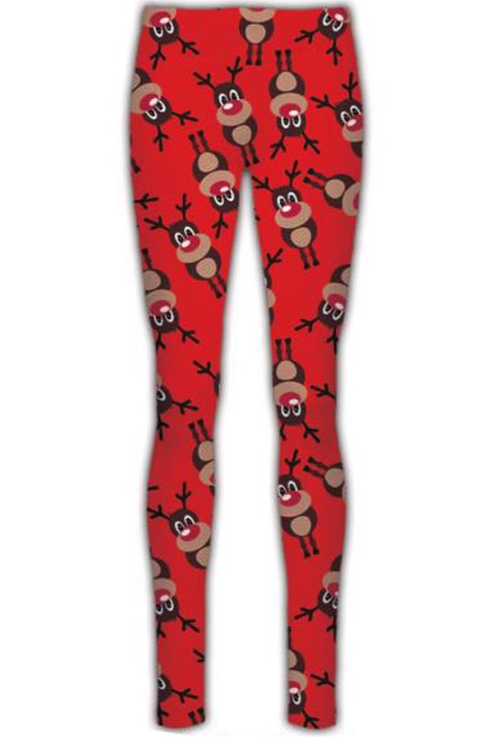 Kids Wall Gift Candy Christmas Xmas Girls Full Length Reindeer Santa Leggings - Picture 3 of 33