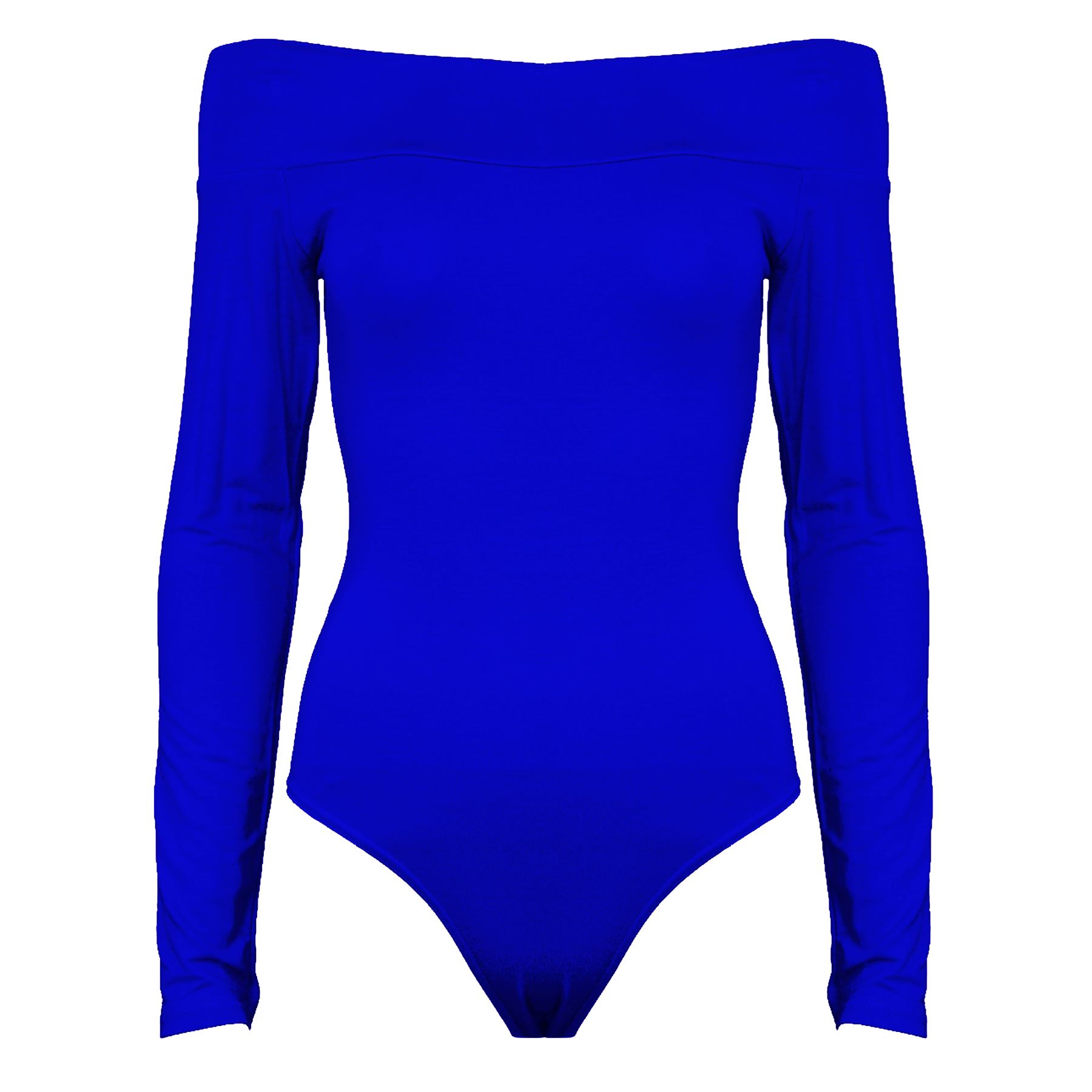 Womens Ladies Plain Jersey Long Sleeves Stretchy Leotard Bodysuit Top Plus Sizes - Picture 51 of 53