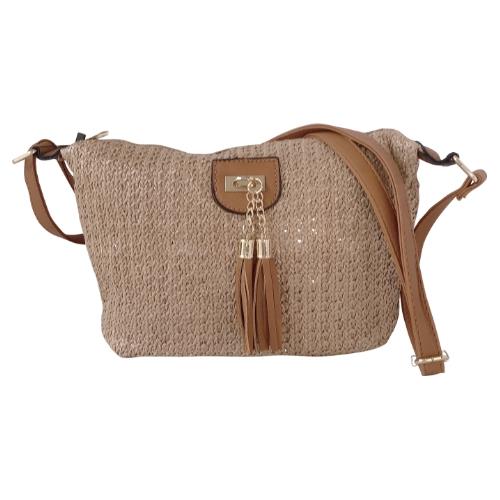 Ladies Boho Straw Crossbody Bag Lightweight Tote Woven Shoulder Purse Handbag - Picture 30 of 32