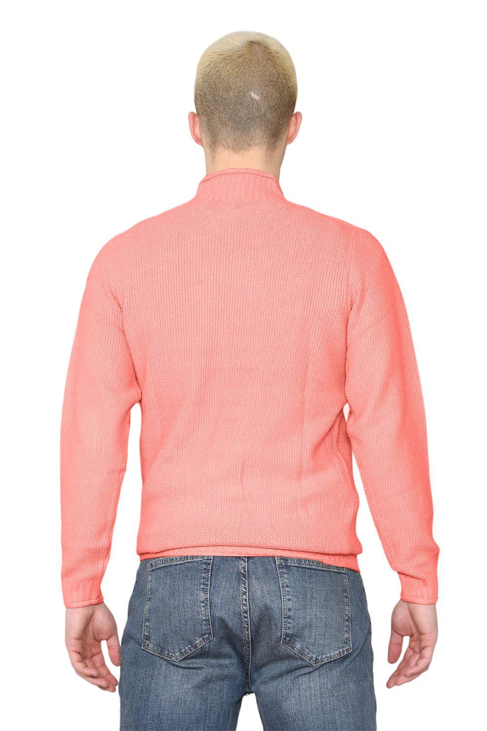 Mens Stretchy High Neck Long Sleeve Designer Casual Pullover Sweater Jumper Top - Picture 13 of 19