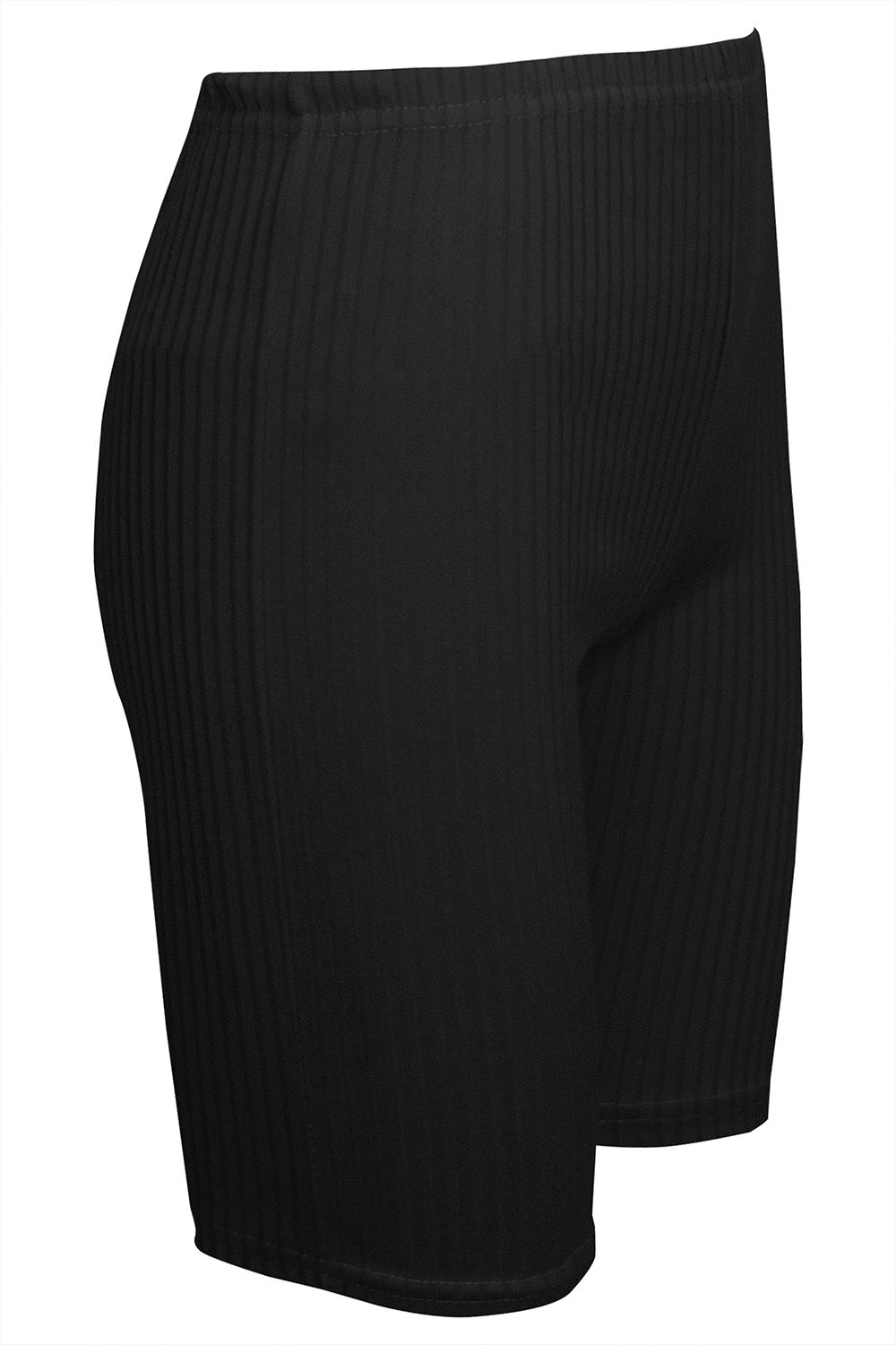 Ladies Womens Ribbed Activewear Hot Pants Dance Cycling Gym Knee Length