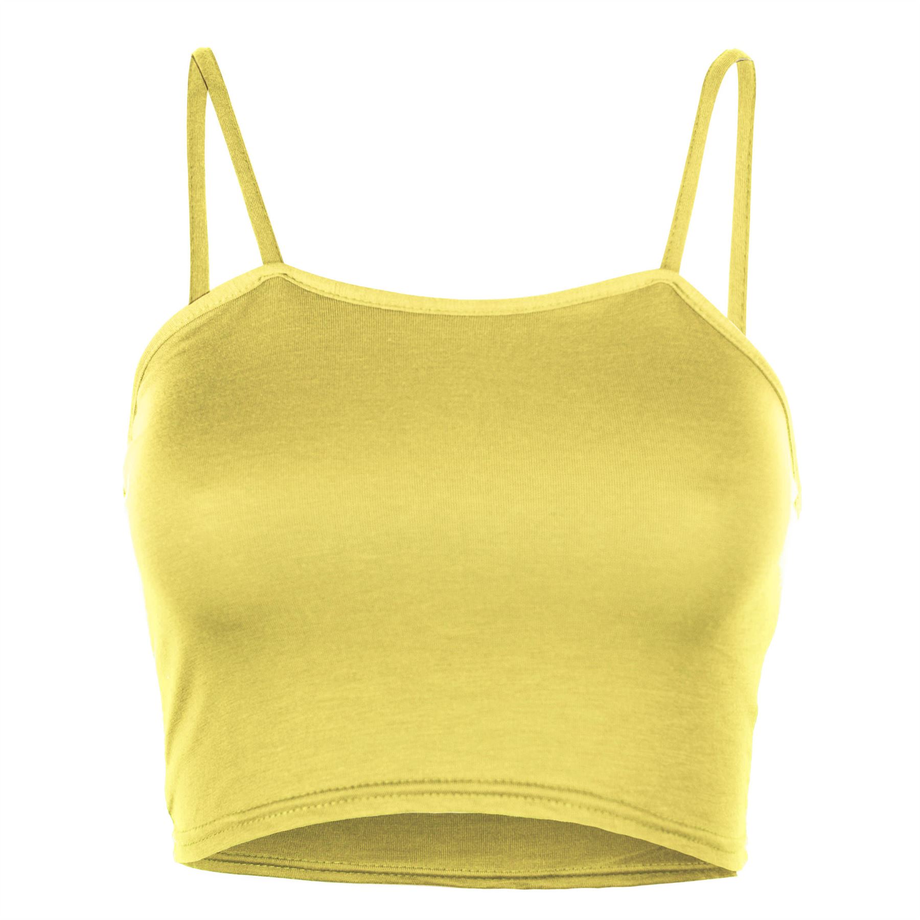Ladies Womens Plain Bandeau Sleeveless Strappy Camisole Bralet Boobtube Crop Top - Picture 27 of 43
