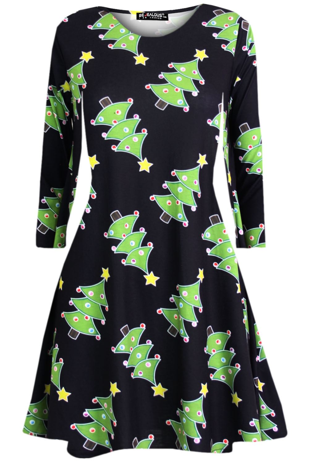 Ladies Xmas Reindeer Bells Santa Snowman Women Full Sleeve Christmas