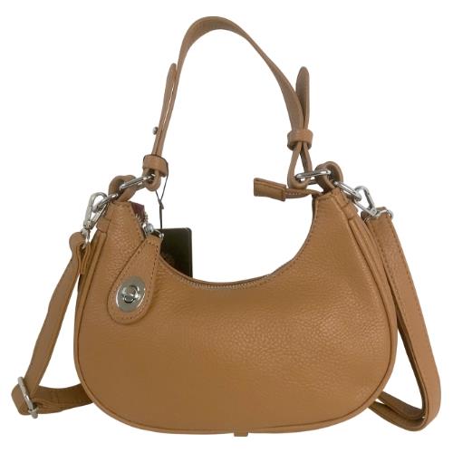 Turn-Lock Handle Ladies Shoulder Bag Faux Leather Tote Crossbody Purse Handbag - Picture 23 of 25