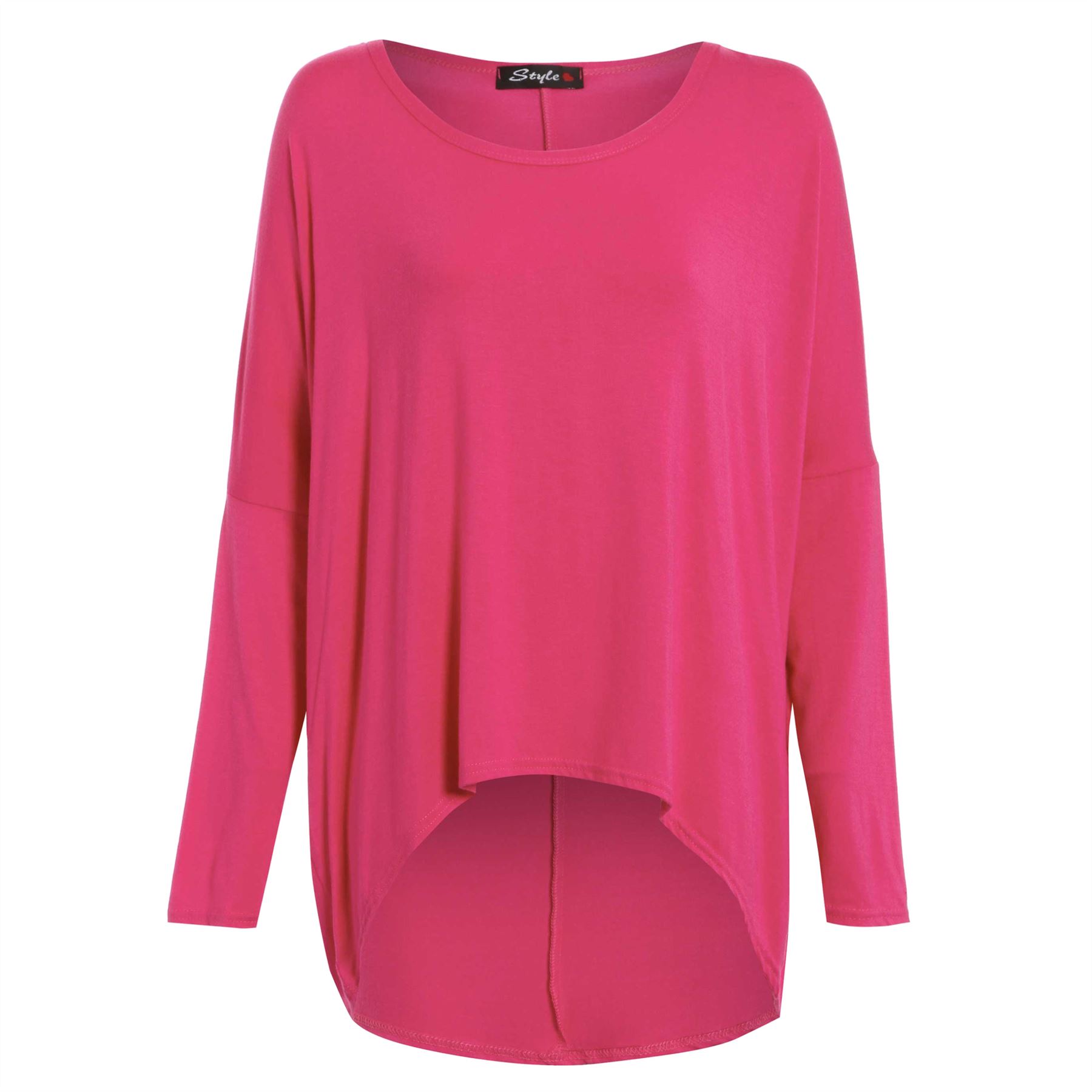 Plus Size Ladies Womens Oversize Lagenlook Baggy Off Shoulder Hi Lo Jumper Top - Picture 12 of 17