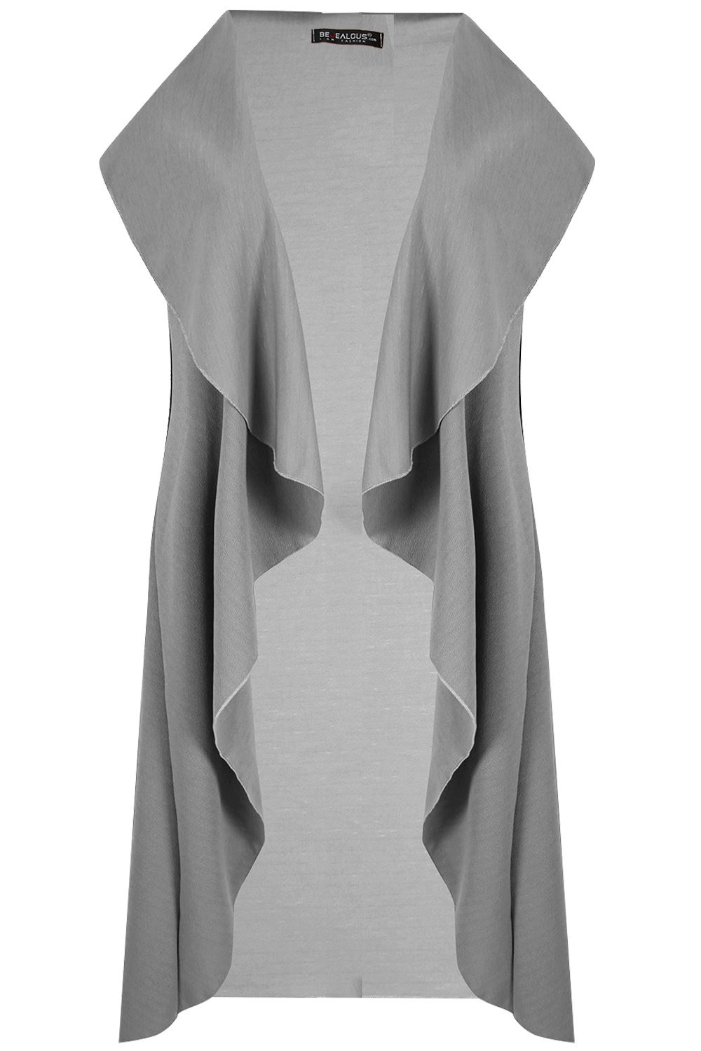 Womens Ladies Open Front Waterfall Top Sleeve Cape Coat Blazer Cardigan UK 8-14