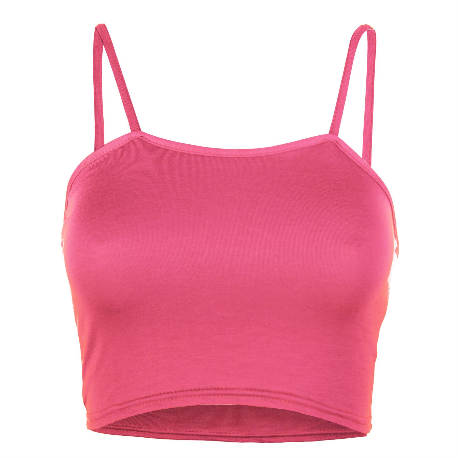 Ladies Womens Plain Bandeau Sleeveless Strappy Camisole Bralet Boobtube Crop Top - Picture 42 of 43