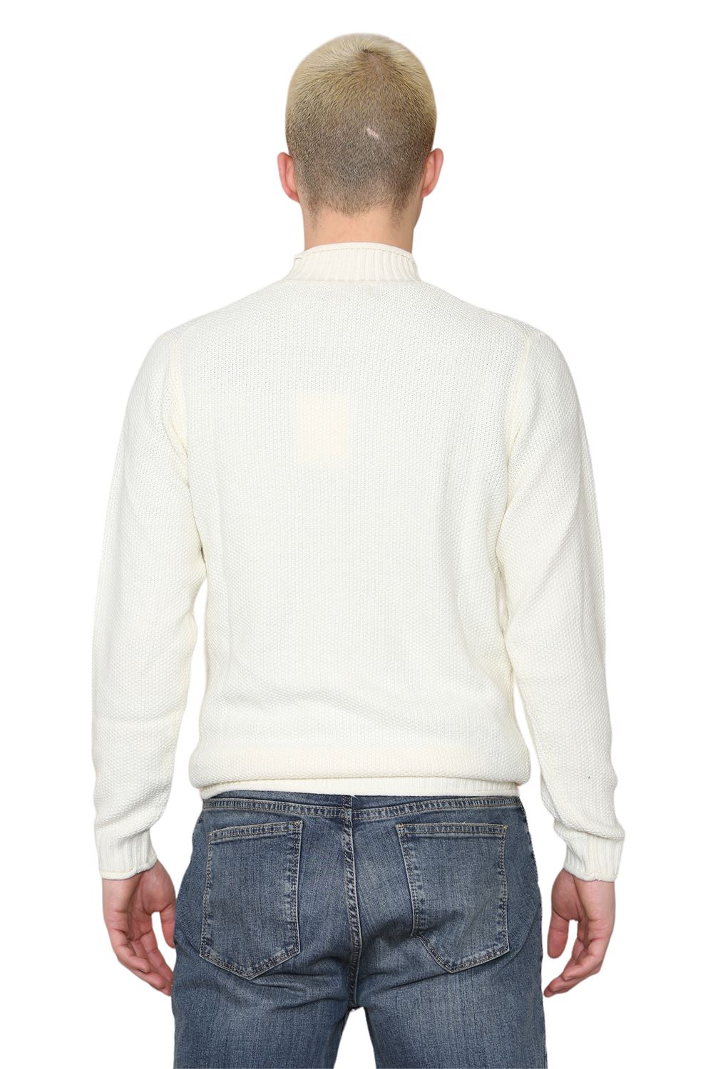 Mens Stretchy High Neck Long Sleeve Designer Casual Pullover Sweater Jumper Top - Picture 19 of 19