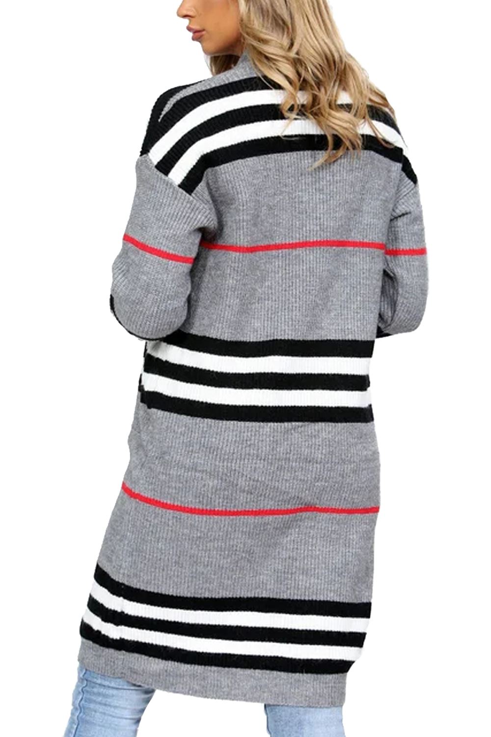 Ladies Cable Knitted Long Sleeve Warm Womens Open Front Chunky Oversize Cardigan - Picture 16 of 36