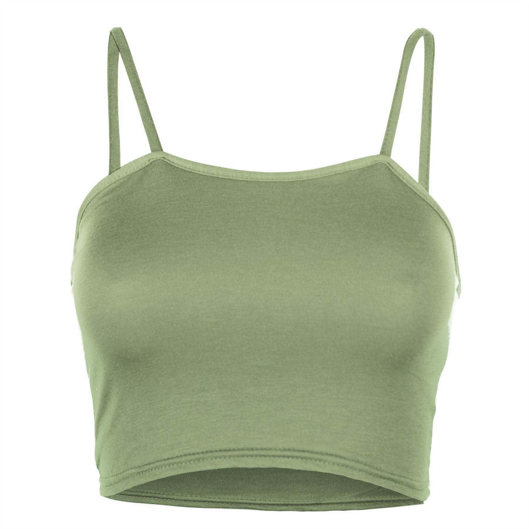 Ladies Womens Plain Bandeau Sleeveless Strappy Camisole Bralet Boobtube Crop Top - Picture 14 of 43