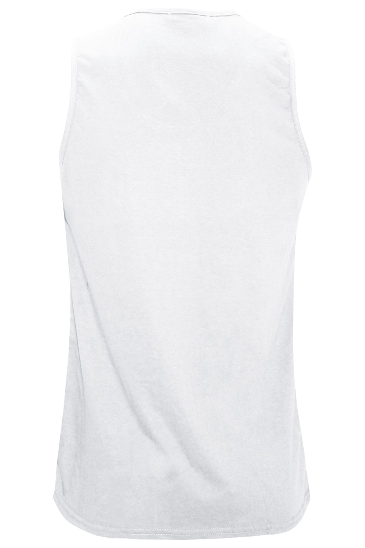 Mens Vest Plain Summer Cotton Tank Sleeveless Training Gym Sports Vests Jog Top - Picture 13 of 13