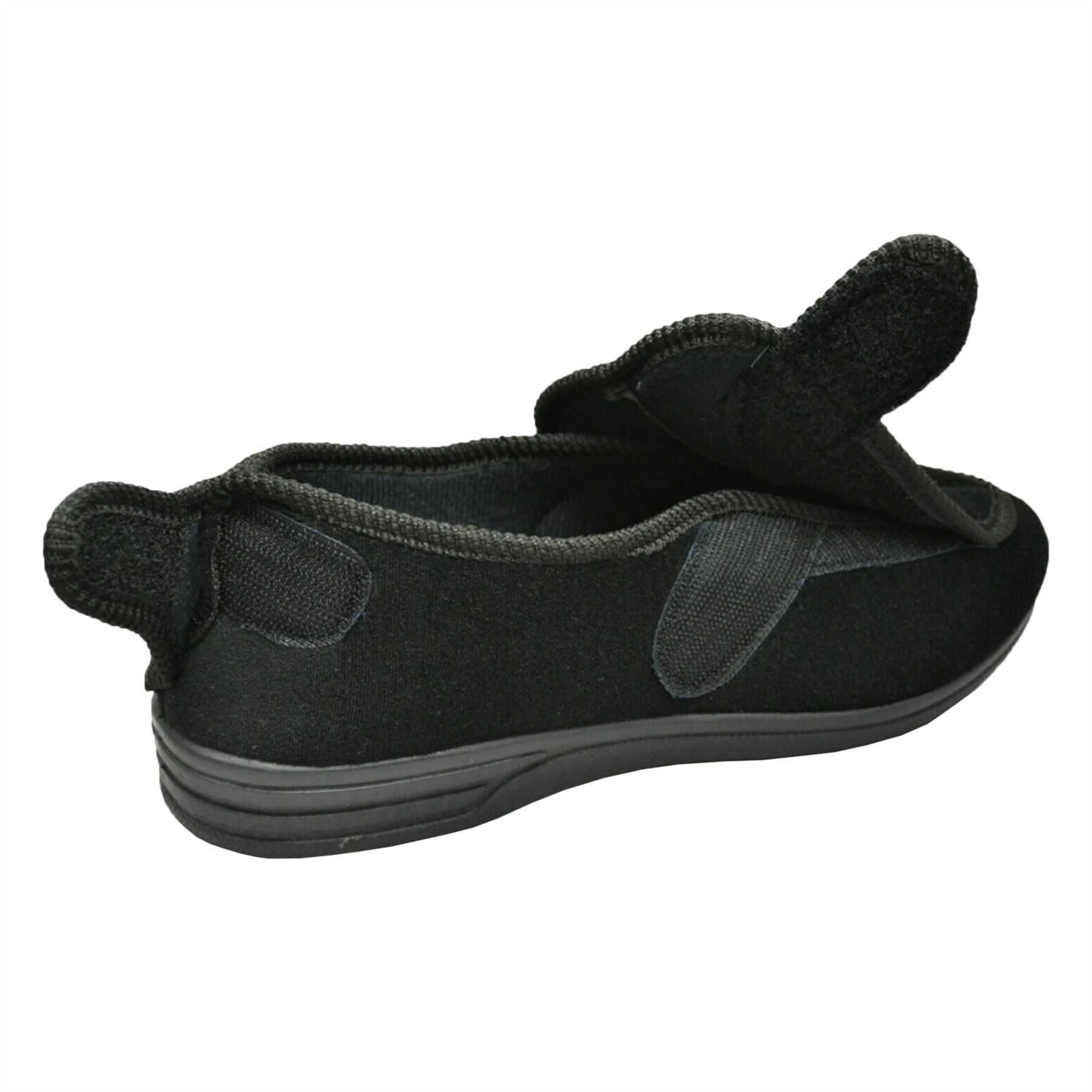 Diabetic Orthopaedic Mens Hard Sole Extra EEE Fit Wide Opening House Slippers - Picture 4 of 8