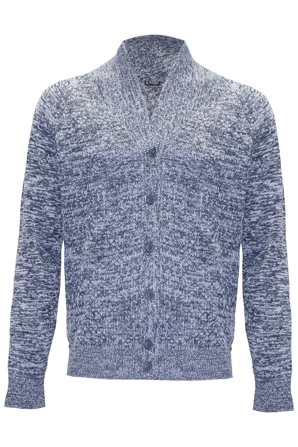 Mens Designer Open Front Buttons Down Long Sleeve Shawl Collar Jumper Cardigan - Picture 5 of 5