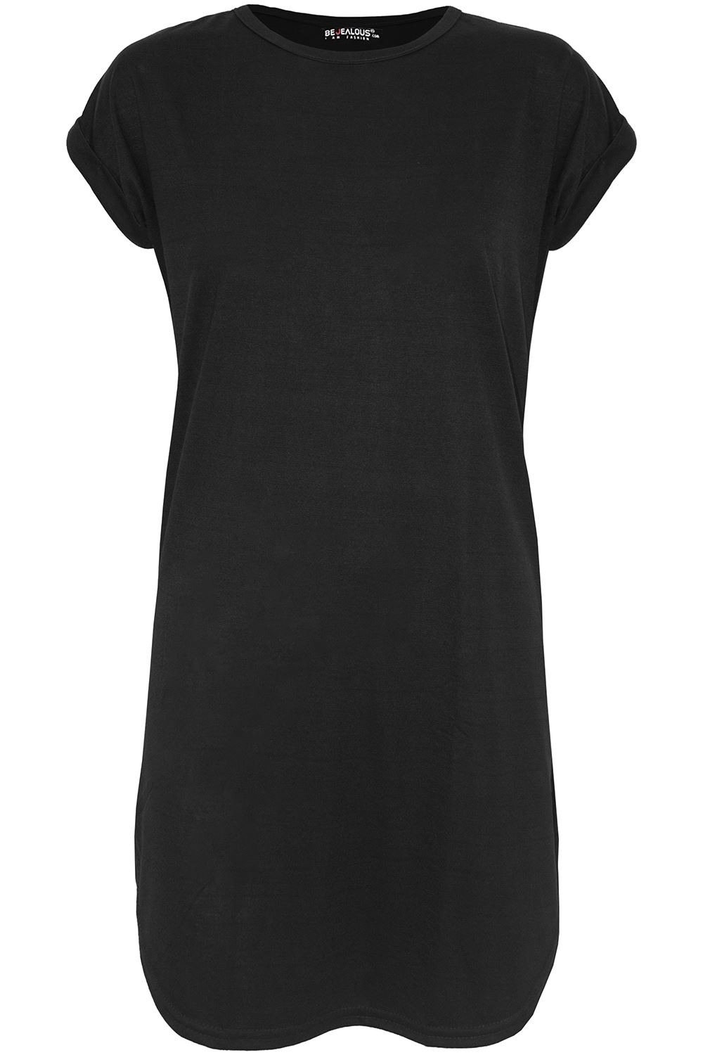 black oversized t shirt dress