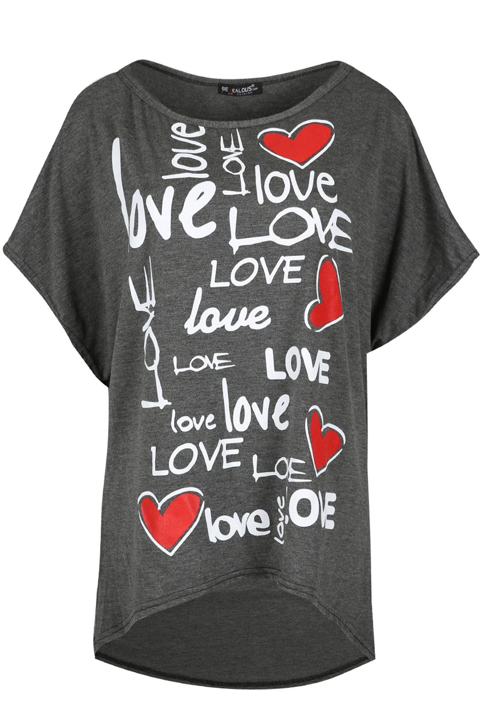 Ladies Womens PARIS 76 Printed Oversized Baggy Lagenlook Off Shoulder Tshirt Top - Picture 40 of 61