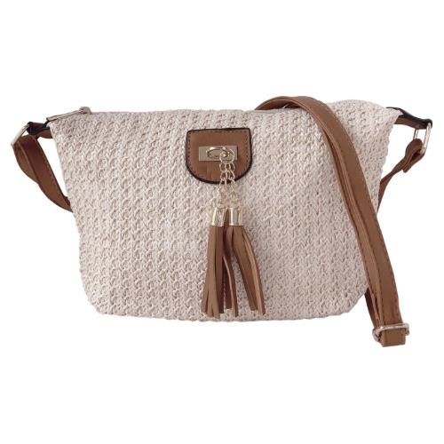 Ladies Boho Straw Crossbody Bag Lightweight Tote Woven Shoulder Purse Handbag - Picture 17 of 32