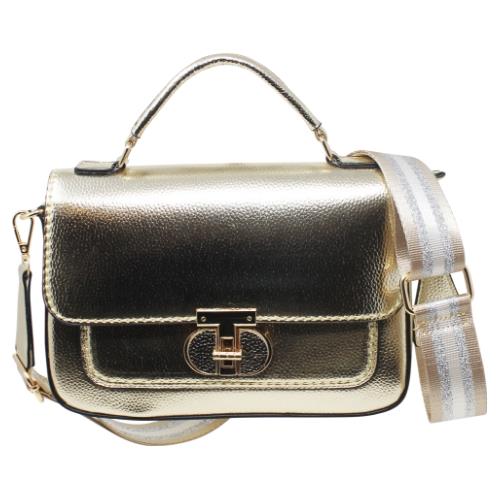 Chic Ladies Metallic Satchel Bag with Adjustable Crossbody Strap, Small Purse - Picture 9 of 32