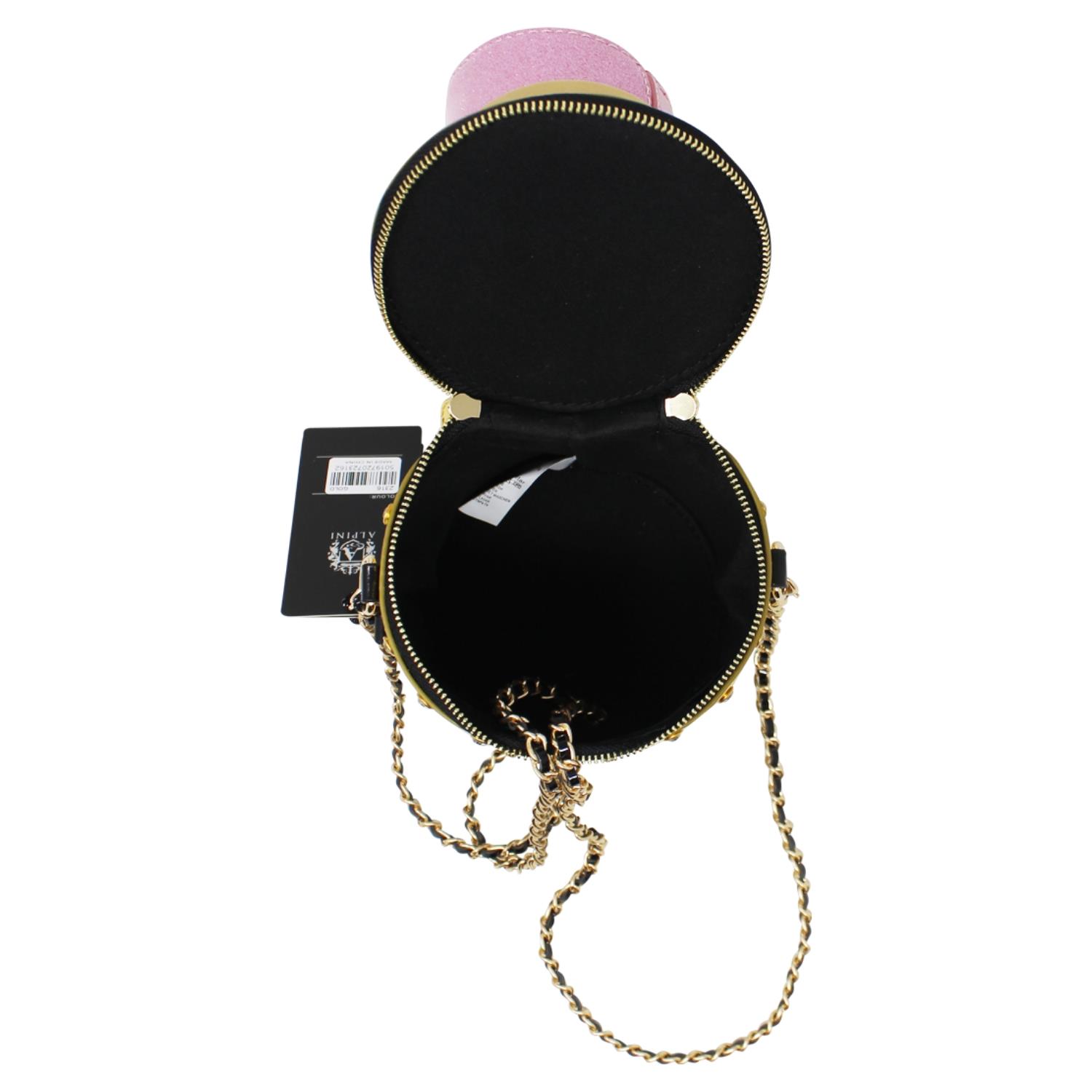 Ladies Glitter Lipstick Shaped Crossbody Bag with Chain Strap Shoulder Handbag - Picture 10 of 10