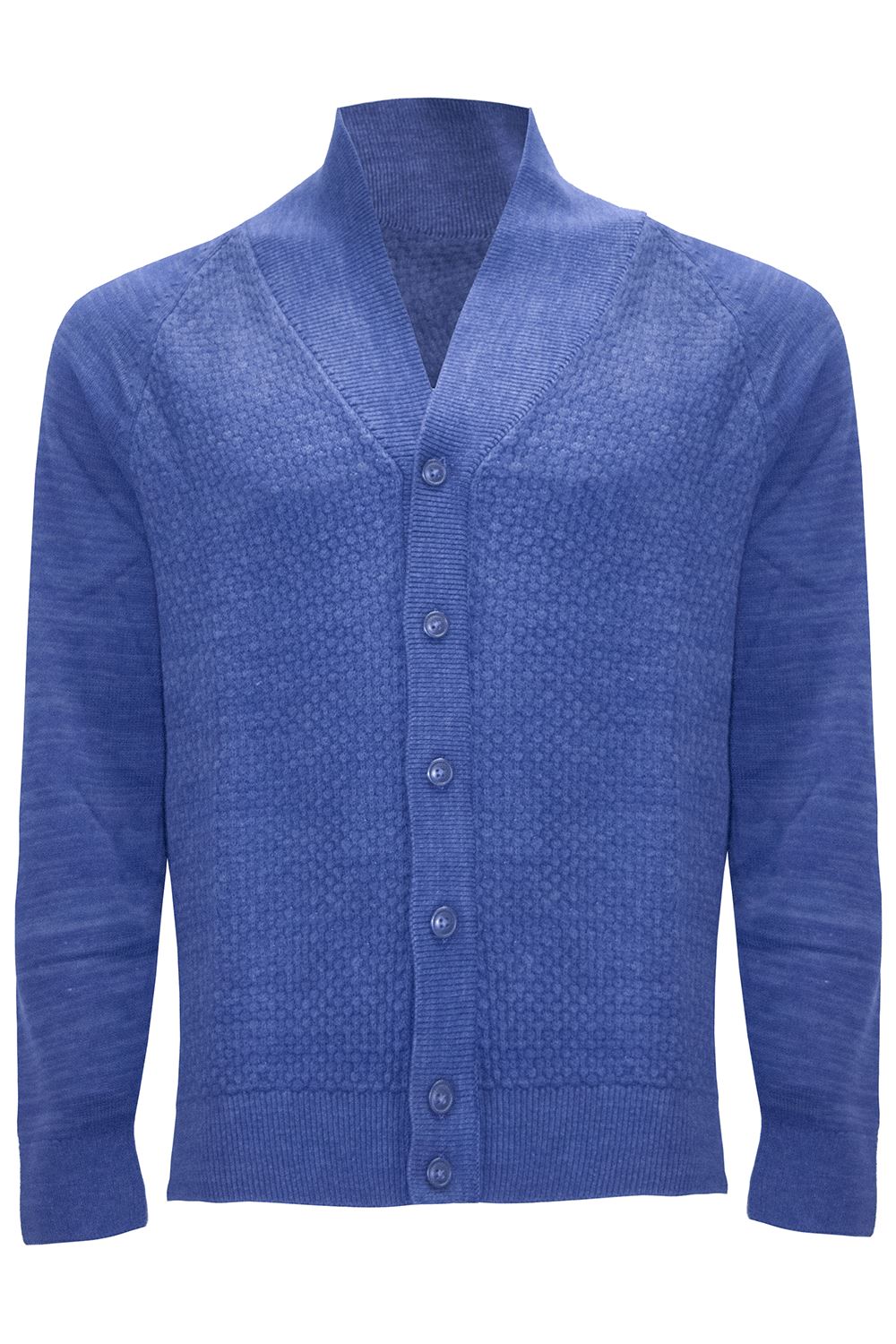 Mens Designer Open Front Buttons Down Long Sleeve Shawl Collar Jumper Cardigan - Picture 4 of 5