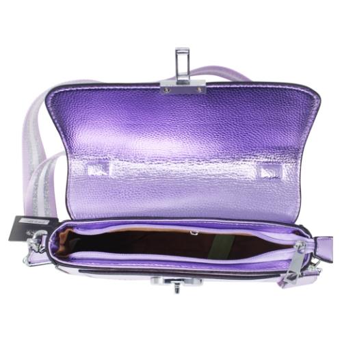 Chic Ladies Metallic Satchel Bag with Adjustable Crossbody Strap, Small Purse - Picture 19 of 32