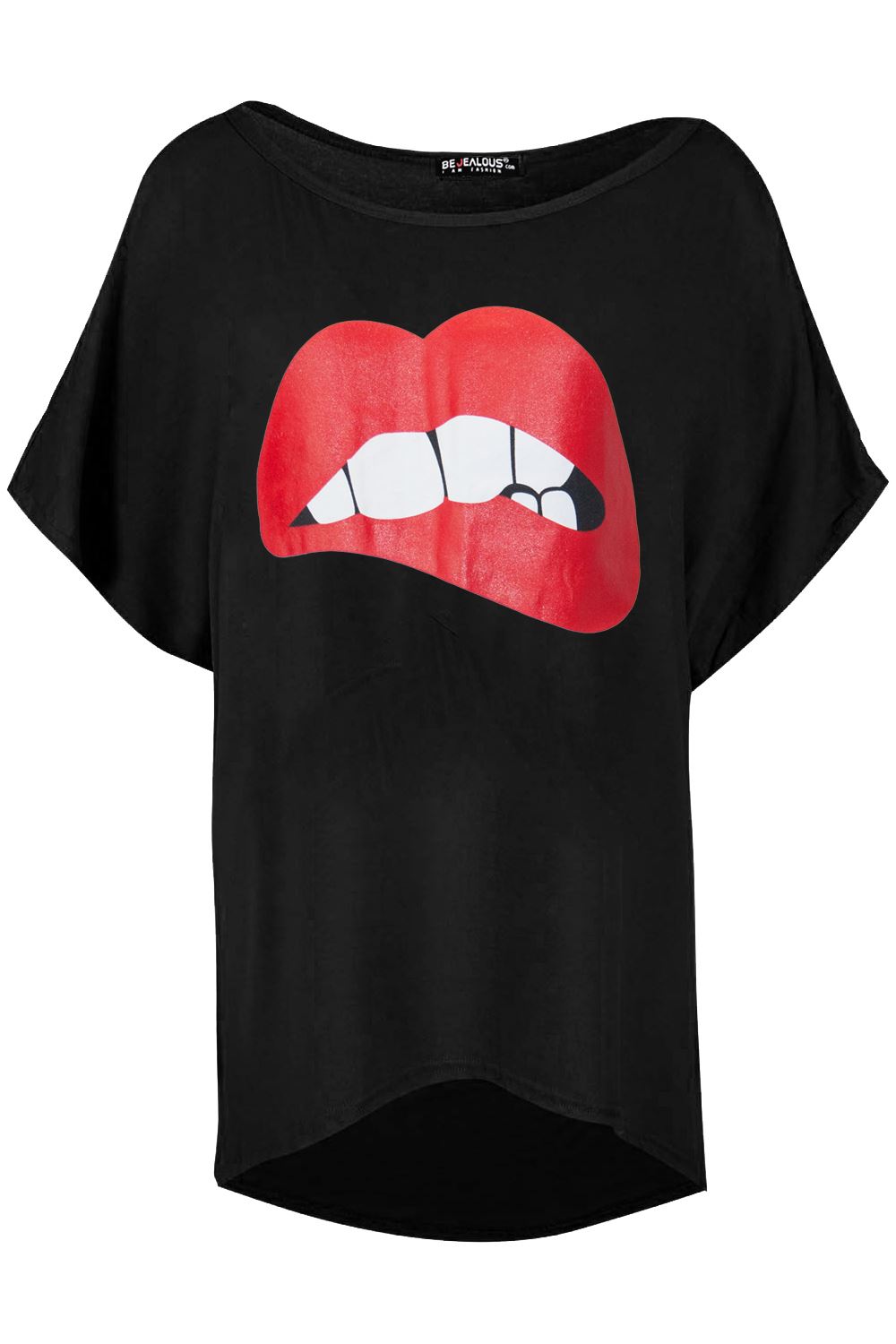 Ladies Womens PARIS 76 Printed Oversized Baggy Lagenlook Off Shoulder Tshirt Top - Picture 56 of 61
