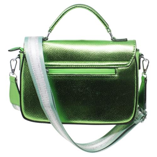 Chic Ladies Metallic Satchel Bag with Adjustable Crossbody Strap, Small Purse - Picture 30 of 32