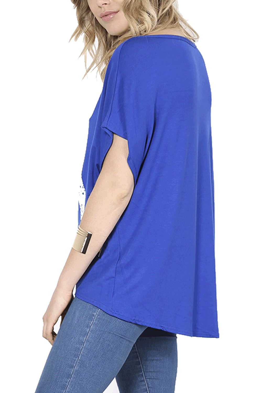 Ladies Los Angeles Off Shoulder Bardot Baggy T Shirt Women Batwing Lagenlook Top - Picture 9 of 65
