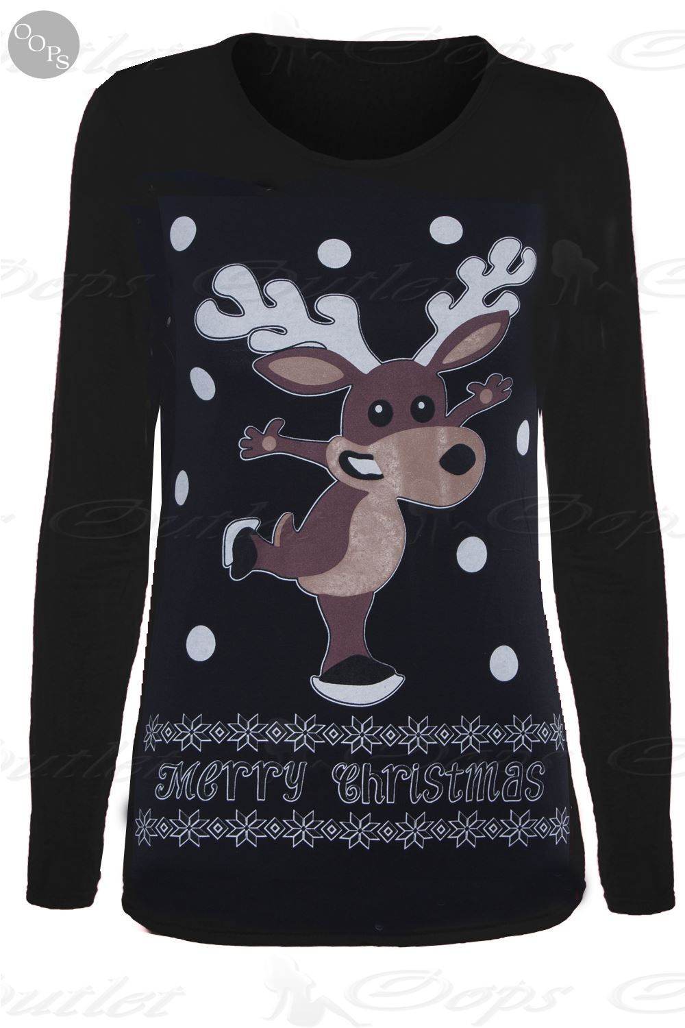 Womens Christmas T Shirt Ladies Xmas Tree Bell Present Gift Snowman Reindeer Top - Picture 75 of 84