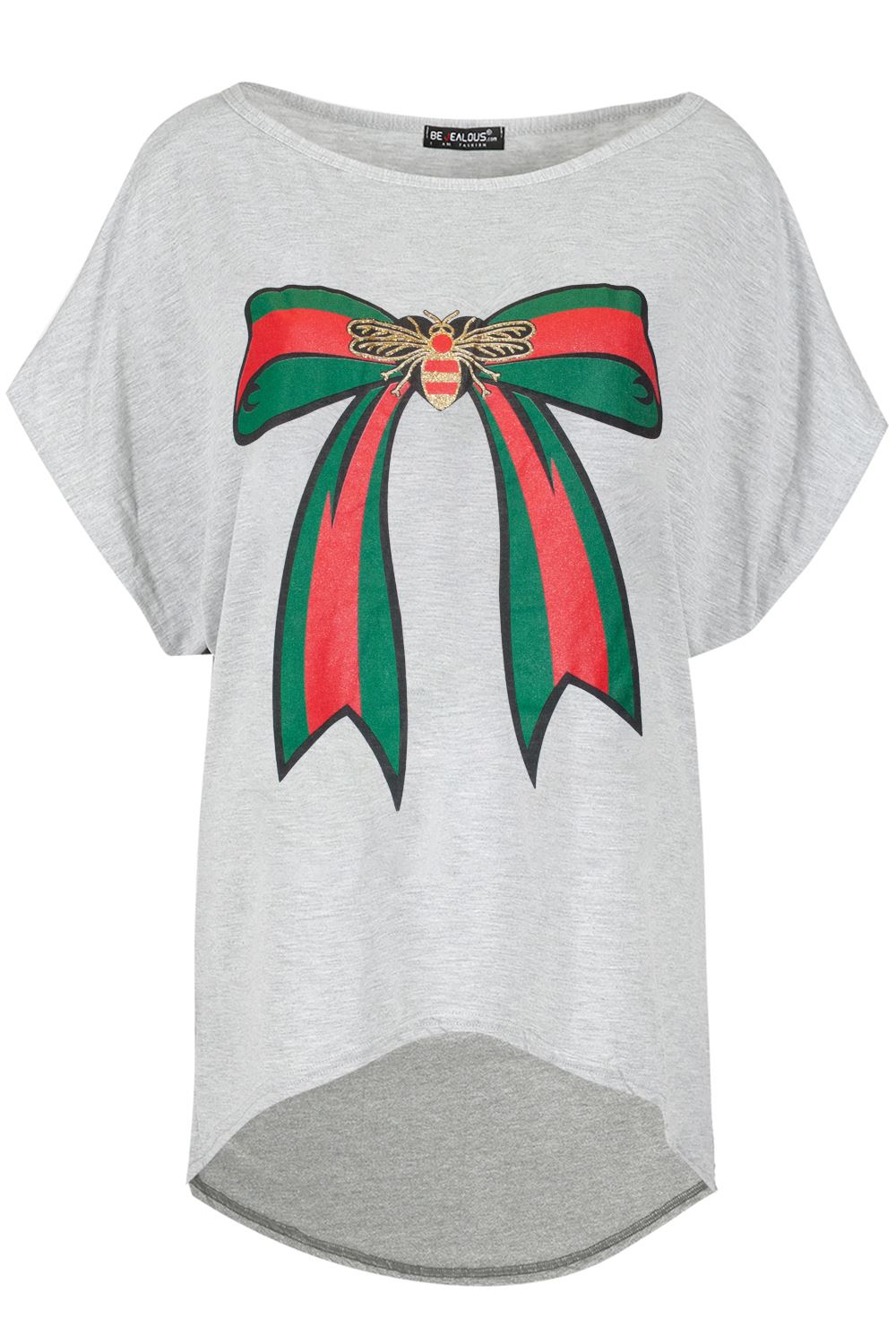 Ladies Los Angeles Off Shoulder Bardot Baggy T Shirt Women Batwing Lagenlook Top - Picture 49 of 65