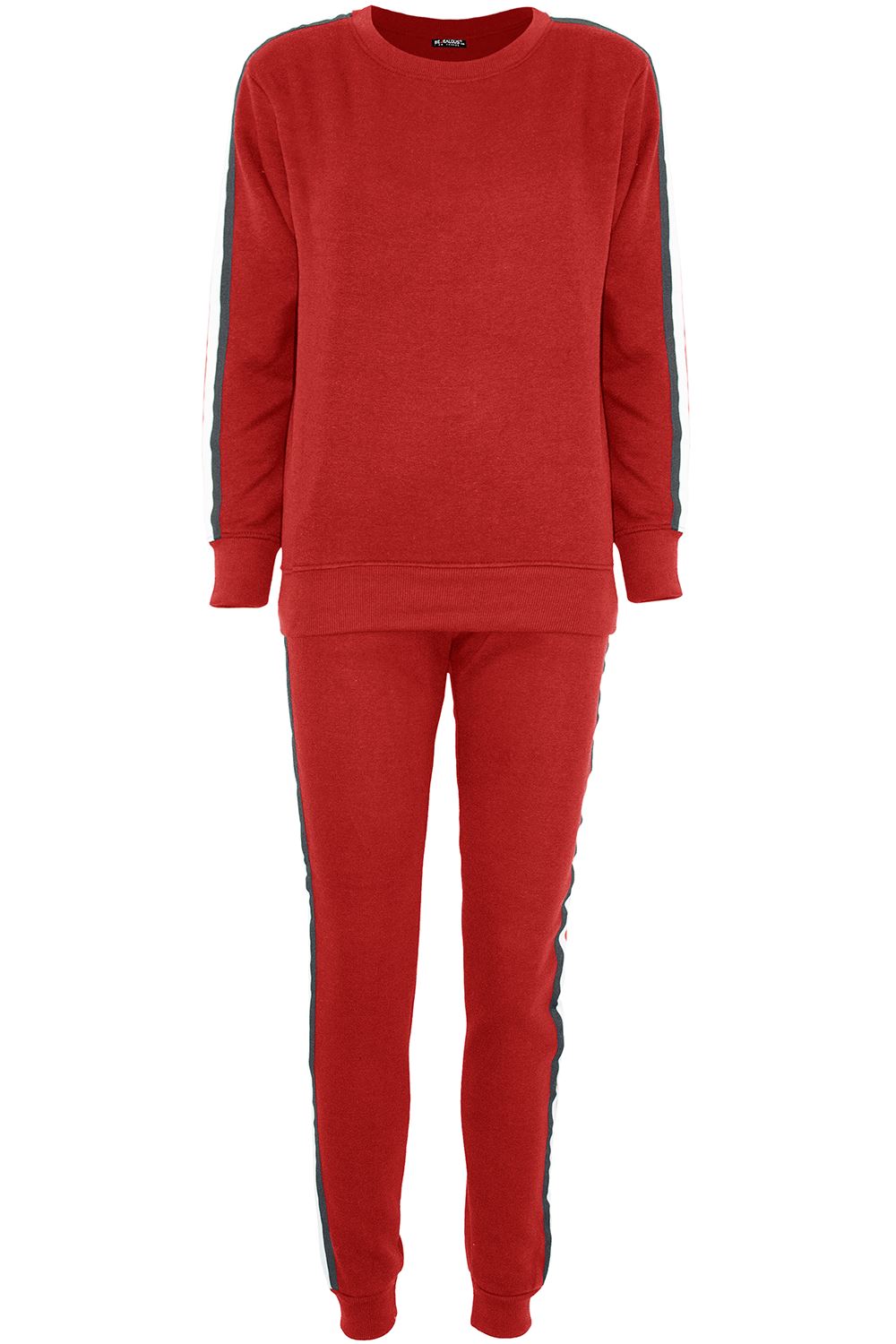 Womens Ladies Hooded Hoody Contrast Side Stripes Zip Up Loungewear Tracksuit Set Womens Ladies Hooded Hoody Contrast Side Stripes Zip Up Loungewear Tracksuit Set