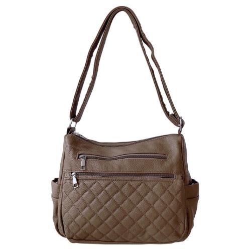 Womens Crossbody Handbag Ladies Quilted Shoulder Bag Multiple Zips Lightweight - Picture 26 of 28