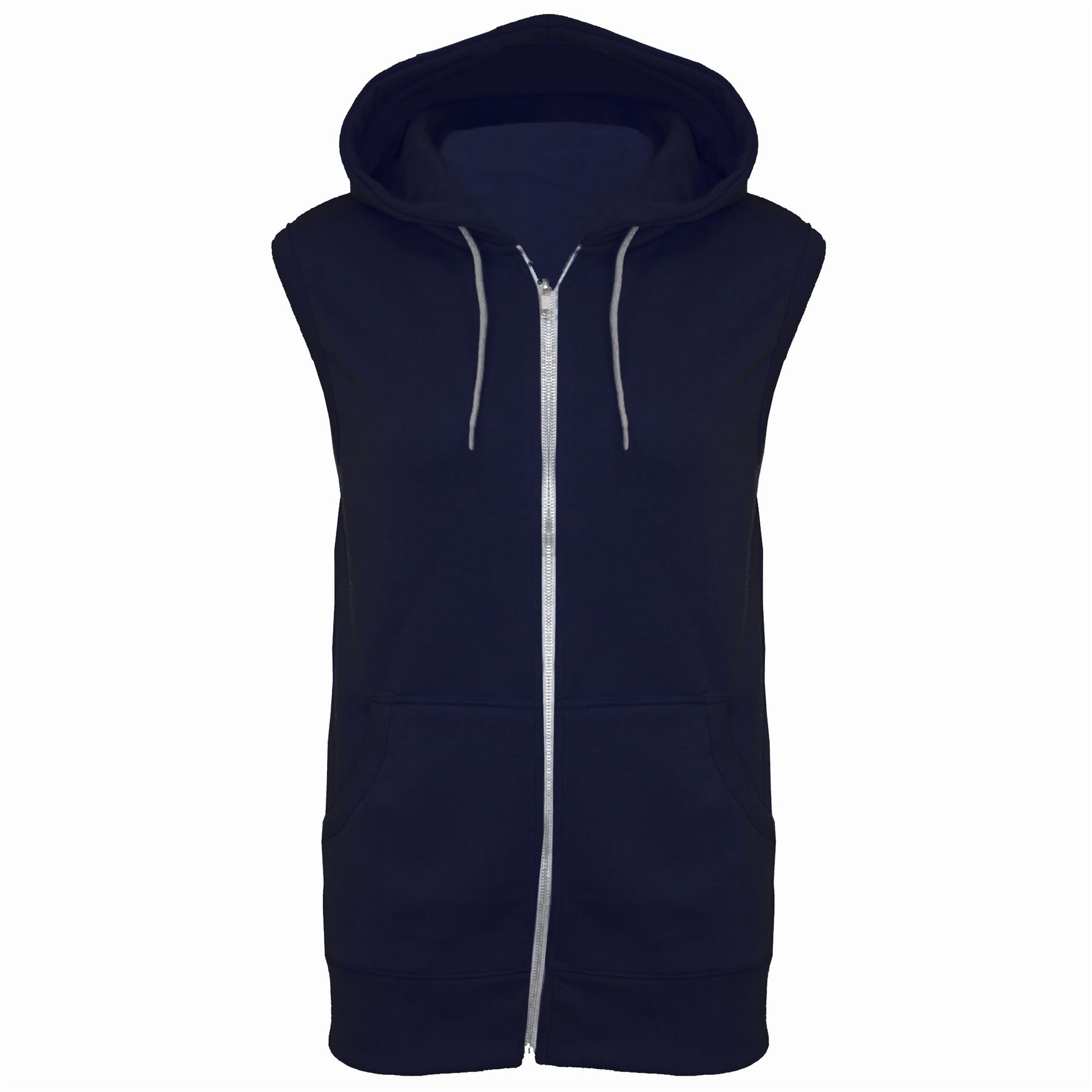 Kids Sleeveless Hooded Hoodie Casual Zipper Sweatshirt Gilet Jacket Jumper Top - Picture 6 of 8