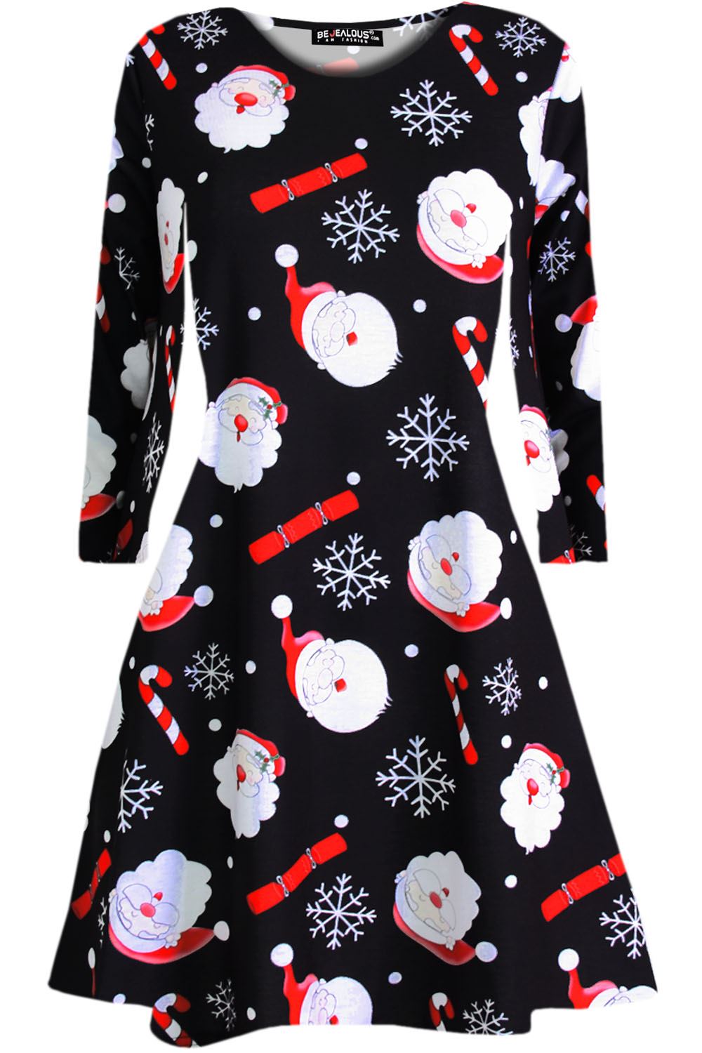 Ladies Xmas Reindeer Bells Santa Snowman Women Full Sleeve Christmas