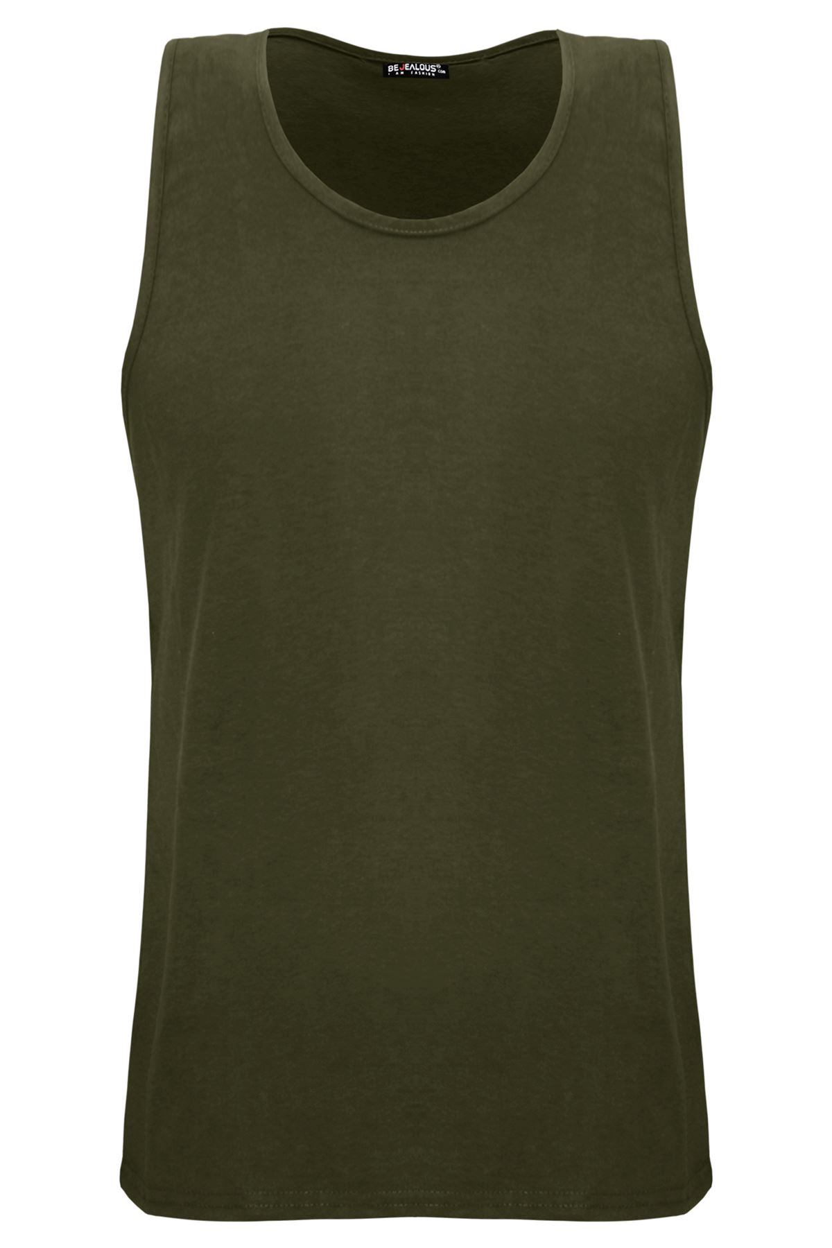 Mens Vest Plain Summer Cotton Tank Sleeveless Training Gym Sports Vests Jog Top - Picture 6 of 13