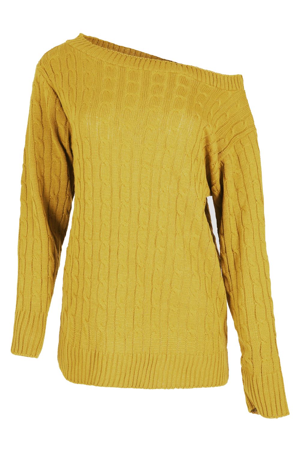 Womens Jumpers Baggy Sweater Oversized Winter Cable Knitted Off