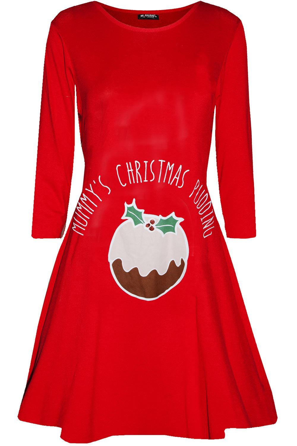 Womens Ladies Xmas Elf Santa's Little Helper Belt Costume Christmas Swing Dress - Picture 23 of 36