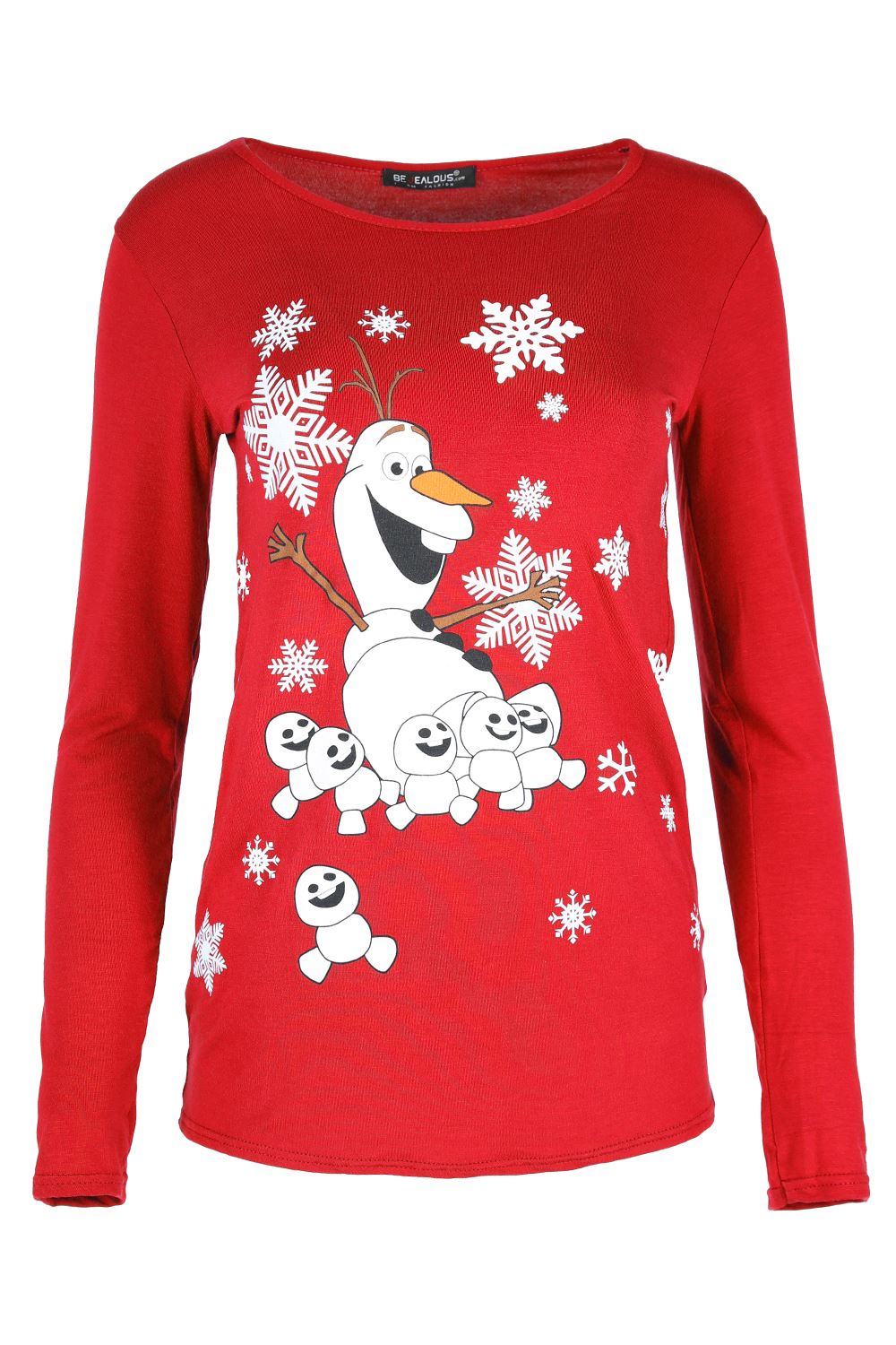 Womens Christmas T Shirt Ladies Long Sleeve Xmas Santa Costume Jersey