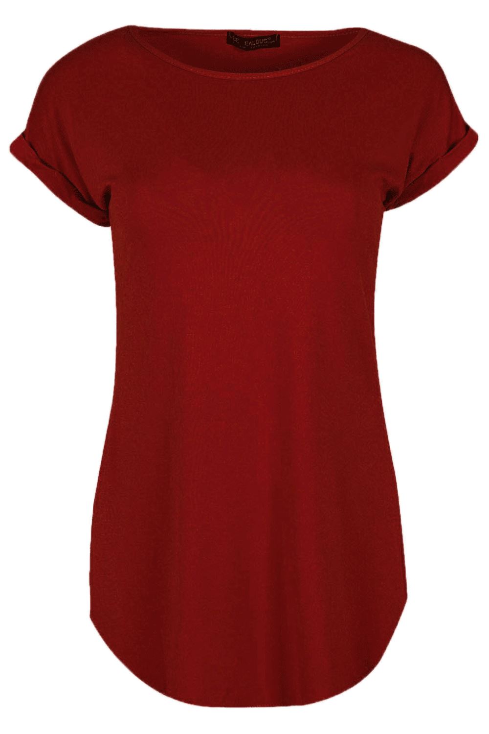 Womens Ladies Red Leopard Animal Lips Curved Hem Turn Up Cap Sleeve T Shirt Top - Picture 14 of 36