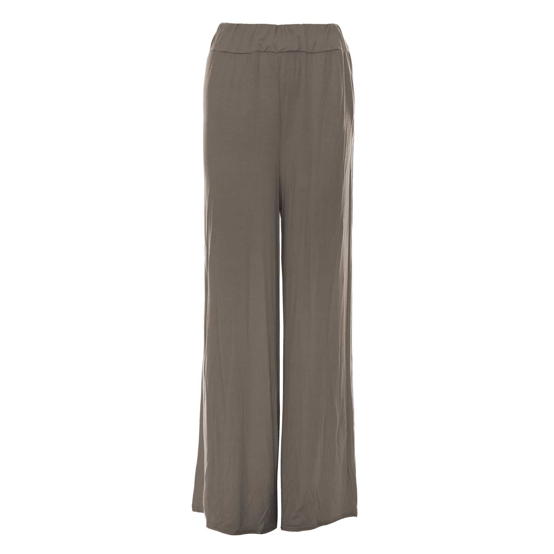 Womens Baggy Wide Legged Ladies Trousers Pants Flared Palazzo Leggings Plus Size - Picture 16 of 26