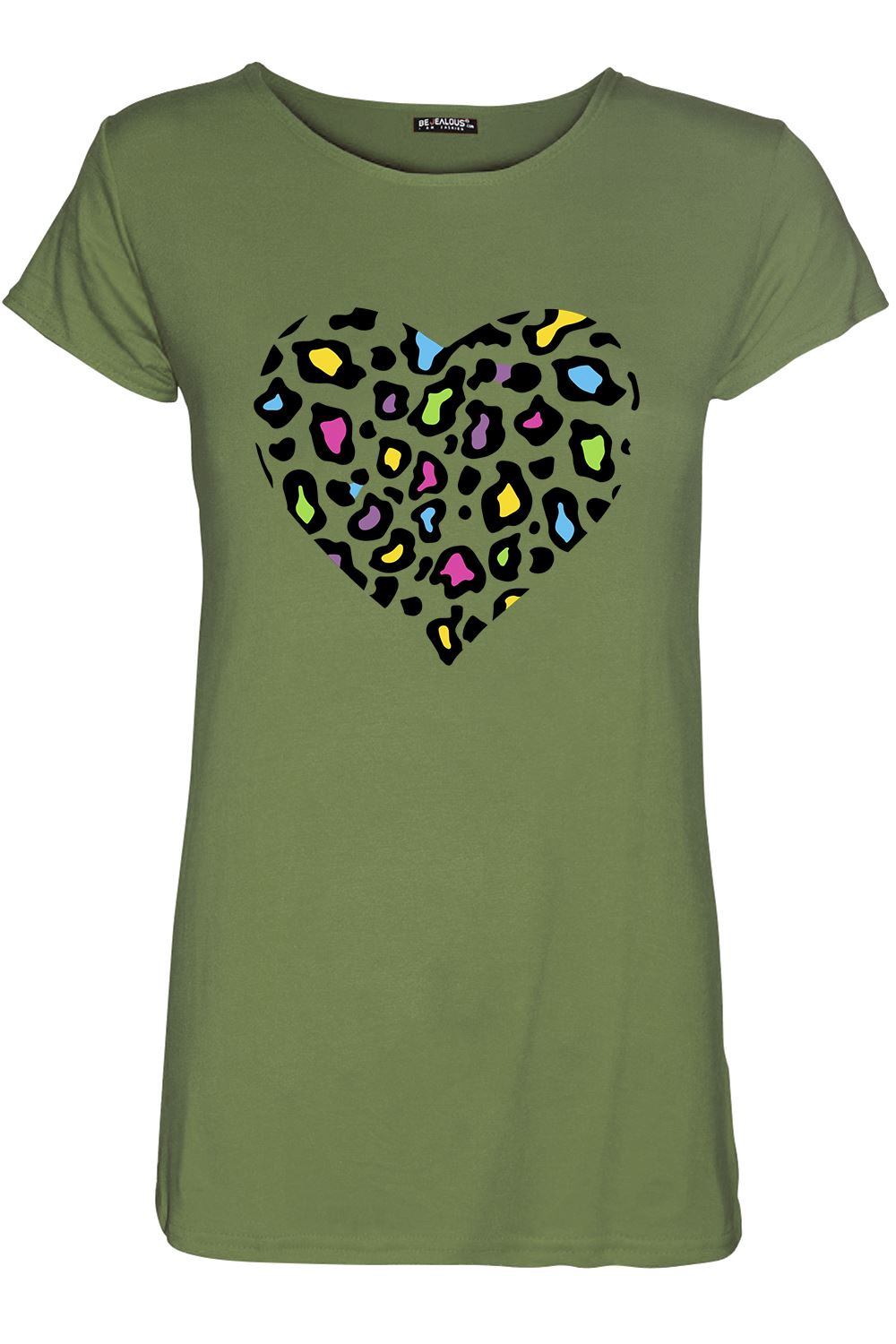 Ladies Women Animal Print Cap Sleeve Summer Casual Basic Baggy Basic T Shirt Top - Picture 10 of 26
