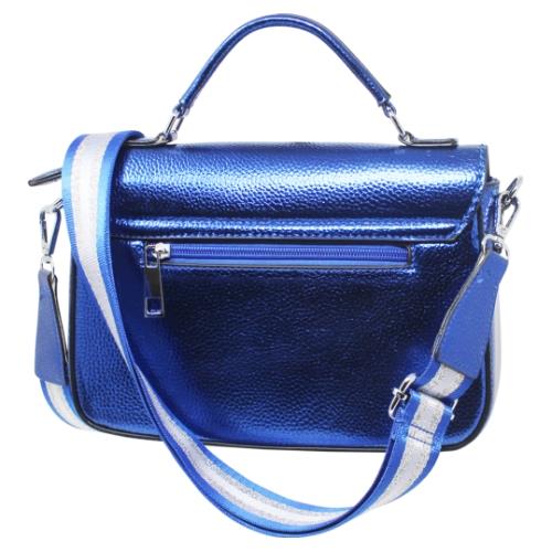 Chic Ladies Metallic Satchel Bag with Adjustable Crossbody Strap, Small Purse - Picture 26 of 32