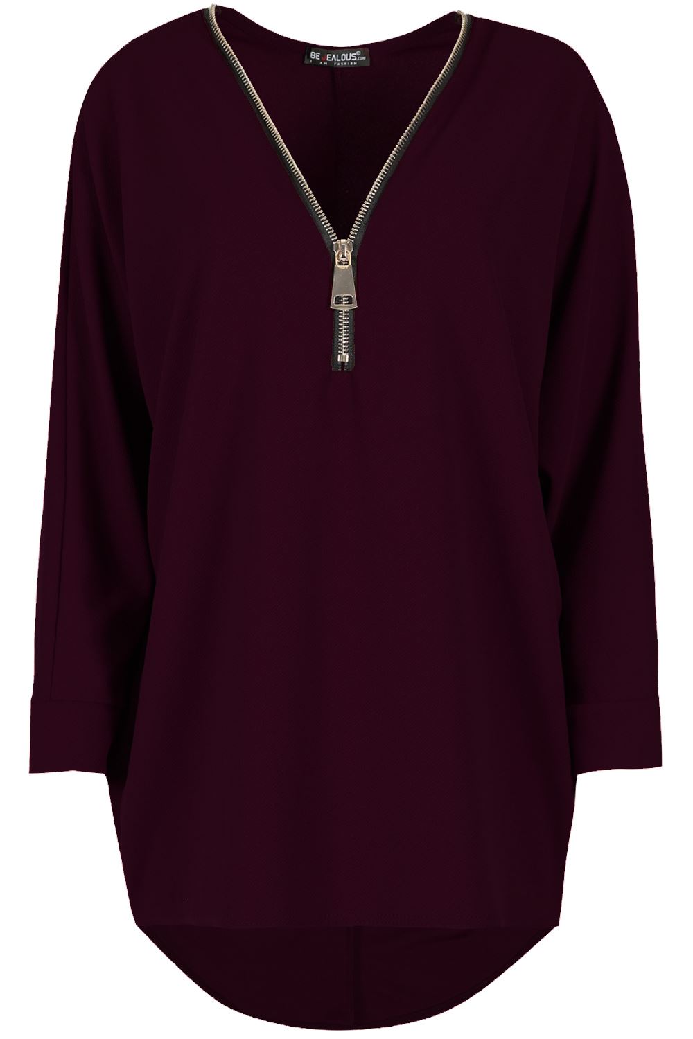 womens-ladies-lagenlook-jumper-zip-up-baggy-oversize-high-low-batwing