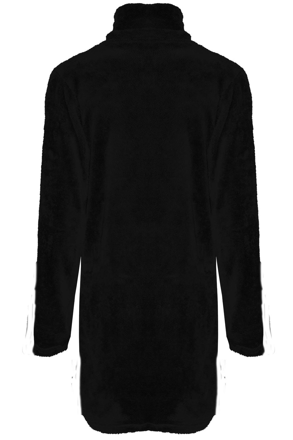 Ladies Womens Fluffy Faux Fur Fleece Pockets Long Sleeve Oversized Jumper Dress - Picture 11 of 65