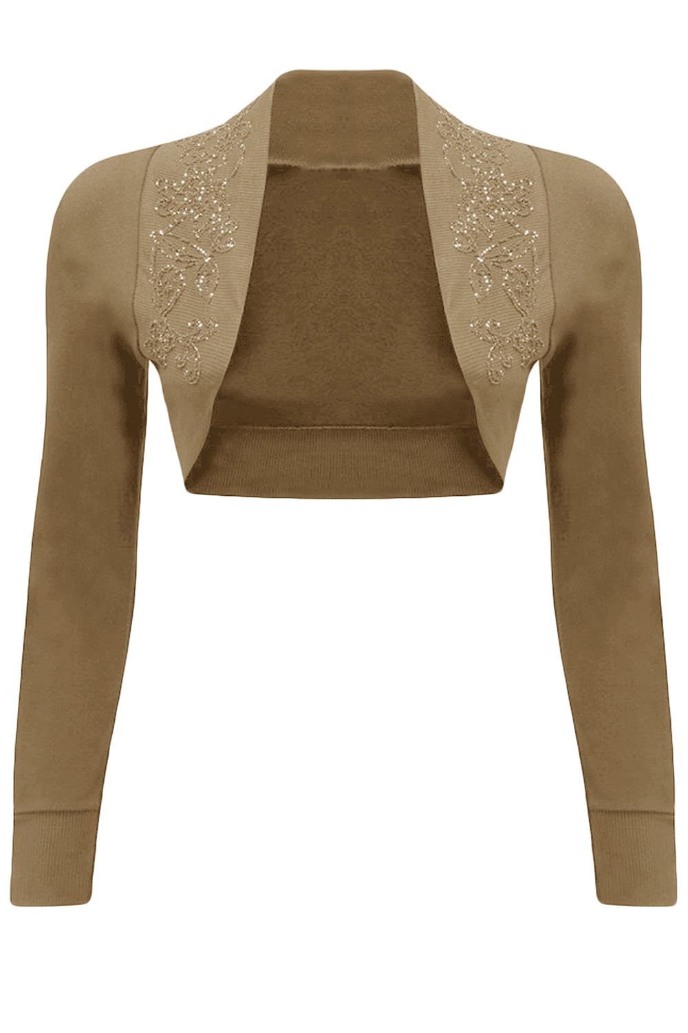 Womens Short Sleeves Bolero Cropped Top Ladies Open Cardigan Short