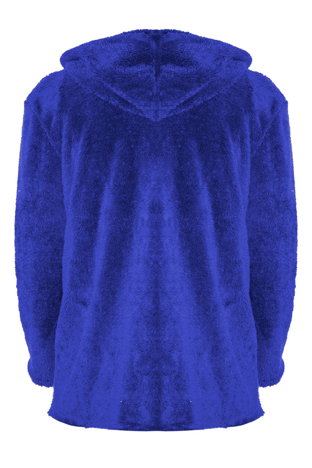 Womens Ladies Fleece Cardigan Zip Pocket Long Sleeve Fluffy Faux Fur Jacket Coat - Picture 16 of 22