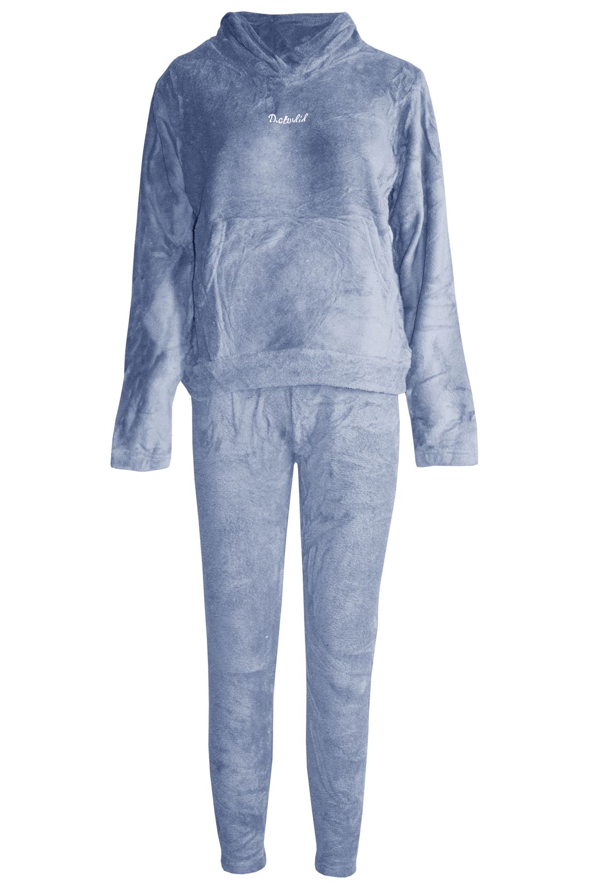 Womens Ladies Long Sleeve Faux Fur Oversized Hoodie Tracksuit Fleece Loungewear - Picture 12 of 13